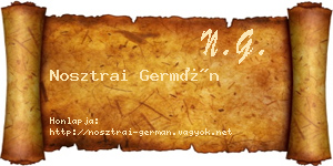 Nosztrai Germán névjegykártya